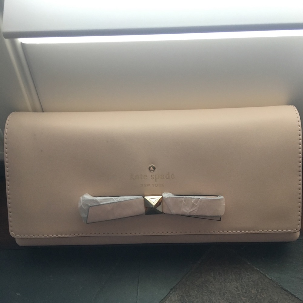 New Kate Spade Hancock Park Keira Wallet Soft Rose